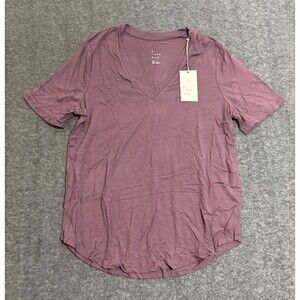 A New Day Women's Blouse Short Sleeve Purple Small